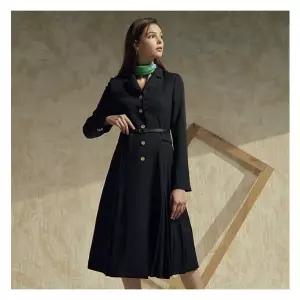 [후스타일] 플리츠 트렌치 원피스+벨트