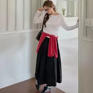 [제작/빅사이즈]이블렛 리텔비 코튼 플레어 밴딩 롱스커트 제이스타일