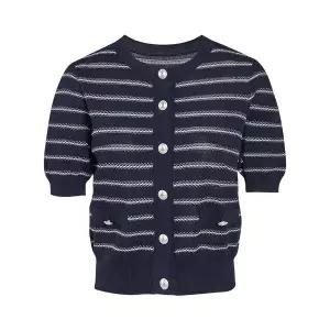 [JJ지고트](대구신세계)스트라이프 라운드넥 가디건 GR5N1CD501