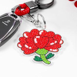 하트 카네이션 키링 보석십자수 보석비즈 diy 패키지 세트 어버이날 스승의날 만들기 비즈 공예 키트