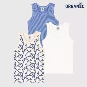 [쁘띠바또]쁘띠바또 남아 오가닉 에펠타워 나시 3PACK (NTF13VE21F_BU)