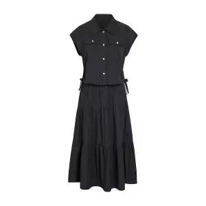 [JJ지고트](신세계 사우스시티)[SET] 셔링 포인트 블라우스+사선 절개 주름 롱스커트 GR5N0OP561