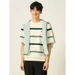 [빈폴] [빈폴]스트라이프 반소매 스웨트 셔츠 아이보리 (BC5442C370) (BC5442C370)