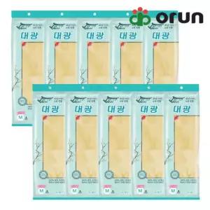 오런 대광 고무장갑 중형 M 아이보리 X 10개