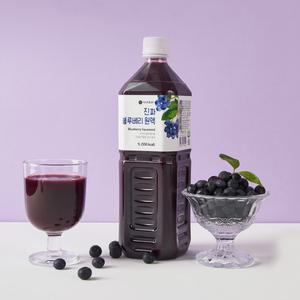 무설탕 진짜 블루베리원액 1리터/블루베리즙 블루베리농축액 블루베리엑기스 착즙원액