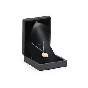 LED 목걸이케이스 보석함 블랙 쥬얼리 프로포즈-WFHJG3G