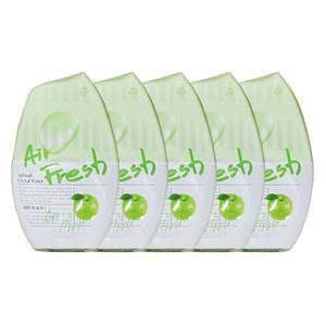 애경 에어후레쉬 크리스탈워터 실내용 방향소취 그린애플향 400ml 5개 방향제 탈취제