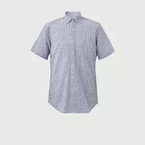 [트레몰로] HC09 미니멀 체크 반팔 남방 (주)세정 인디안 남성 25SS 여름 블루 NS5 (S33500938)