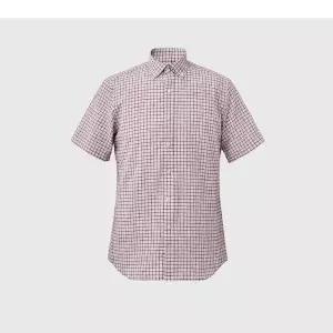 [트레몰로] HC09 미니멀 체크 반팔 남방 (주)세정 인디안 남성 25SS 여름 핑크 NS5 (S33500941)