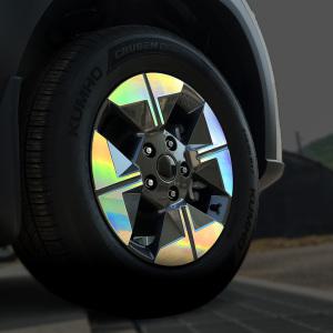 무쏘EV 17인치 휠 스티커 홀로그램 카본 데칼 커버 랩핑 튜닝 용품