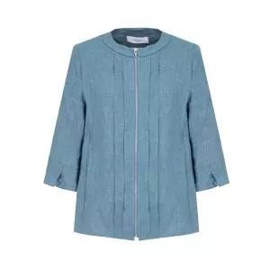 [올리비아하슬러]린넨 100 소매 포인트 집업자켓 OHDMJK210