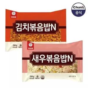 [천일식품] 새우볶음밥250g x 5봉 + 김치볶음밥250g x 5봉