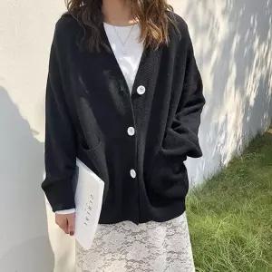 ONM 루즈핏롱 니트 기본 오픈 롱니트 롱가디건 데일리 롱