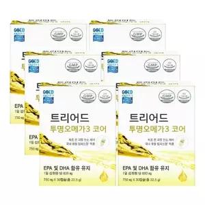 셀로닉스 트리어드 투명 오메가3 코어 750mgX30캡슐X6개