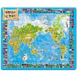 새샘 퍼즐 세계지도와만국기 4절 1개