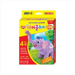 아모스 5000 탱탱아이클레이 4색 칼라 10g 교육용