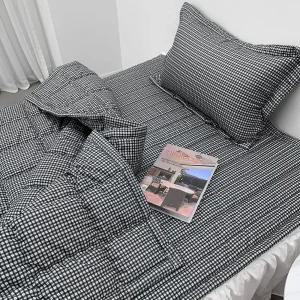 푹신하고 포근한 사계절 스몰체크 슈퍼싱글 차렵 세트/예쁜/이불/봄이불/먼지없는/가정/직장인/자취/기숙사