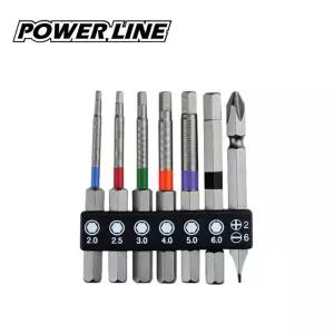 파워라인 육각 비트 세트 7pcs 65mm 임팩용 PHX7065