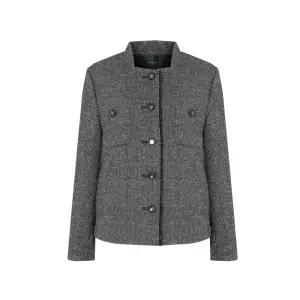 [크로커다일레이디]울 혼방 메탈 원단 숏 자켓_CLDWJK103