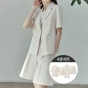 여름쿨셋업4종 반팔자켓+슬리브리스+반바지+긴바지)