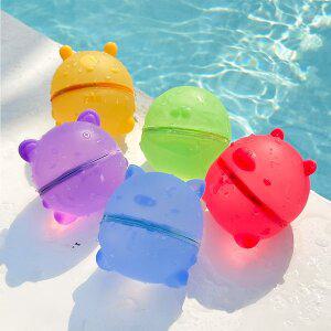 [플레이맥스]실리콘 워터볼 동물 5종 세트 자석물풍선 물놀이장난감 물풍선