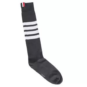 톰브라운 25FW 여성 스트라이프 삼선탭 롱삭스 다크그레이 FAS026B 01690 025