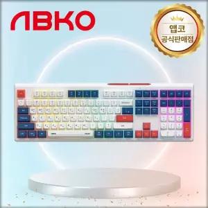 [국내정품] 앱코 MK108W 저소음 멤브레인 무선 키보드 네이비