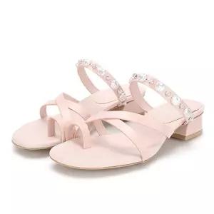 바바라 양가죽 보석장식 여성 쪼리샌들3cm_BBG304