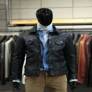 [빠니깔레][빠니깔레] 이태리직수입 오일워싱빈티지블랙 핸드스티치양가죽자켓 f-iljp54bk (P002910224)