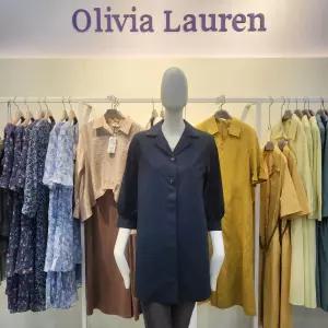 [올리비아로렌]버튼장식 롱자켓 4OPMFU3311