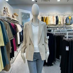 [올리비아로렌]린넨블렌드 더블자켓 4OMCFU3111