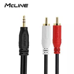 맥라인 MC-PA01 ST3.5-2RCA 5m 오디오 스피커 음향 케이블 PC 노트북 TV 앰프 AUX 스테레오 연결선