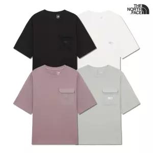 노스페이스 남성 우븐 포켓이 달린 루즈 핏 반팔 티셔츠 택1