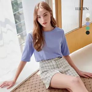 루시앙 린넨뱀부 블렌디드 티블라우스