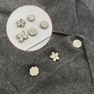 매너브로치 자석 단추 5종 믹스 화이트 브로치 매너-WFGTG6N