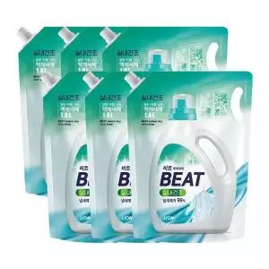 비트 실내건조 시트러스블라썸향 액체세탁세제 리필 1.8L 6개