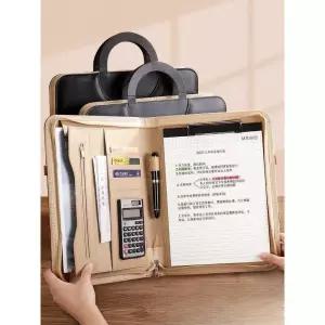 계산기 서류케이스 문서 연한 지퍼 펠트 폴더 정리
