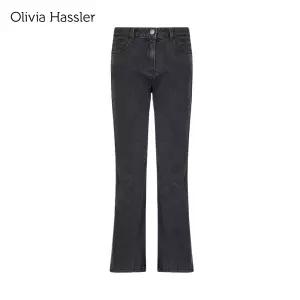 [올리비아하슬러]베이직 데님 세미 부츠컷 팬츠_OHDFDP201 OHDFDP201