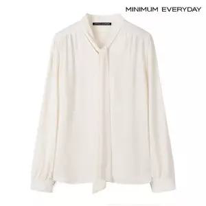 [미니멈][미니멈 에브리데이]타이넥 셔링 긴팔 블라우스 (EB3BA022D)