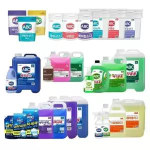 ABC 주방세제 천연 기름때클리너 세탁 핸드워시 묶음 대용량 박스 모음전