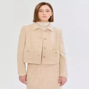 질스튜어트 뉴욕 여성 25SS [시즌오프] 베이지 포켓 울혼방 자켓 JSJA5A110I2