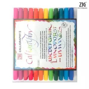 지그 캘리그라피 3100 트윈팁 24색세트