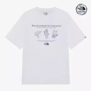 [노스페이스] [노스페이스 공식] NT7UR23K 화이트라벨 플라워 EX 반팔 라운드티_WHITE