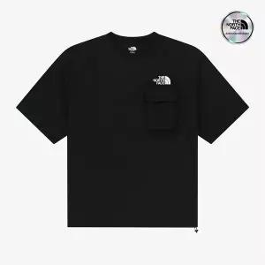 [노스페이스] [노스페이스 공식] NT7UR18J 화이트라벨 아이라 포켓 반팔 라운드티_BLACK