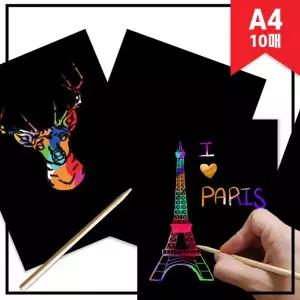 두두엠 매직 스크래치페이퍼(A4) 10매+스틱10개_5인세트