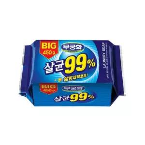 무궁화 BIG 살균 99% 세탁 비누 450g x 8개