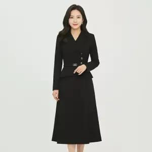 [조이너스]벨티드 A라인 정장 원피스-JU24FO1007905D