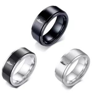 애니메이션 진격거 진격의거인 굿즈 티타늄반지 자유의 날개 로고 각인 레이저 반지 선물 커플링 일코용 패