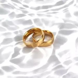 써지컬스틸 티타늄반지 금색커플반지-WFGU68X