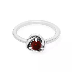 192993C01 레드 이터니티 서클 반지 1월 탄생석)